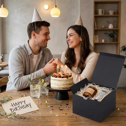 Miniatura 3 de JINMING 10 cajas de regalo 6x6x4 pulgadas, cajas de regalo mate negras a granel para el Día de la Madre, el Día del Padre, fiesta, cumpleaños, cajas