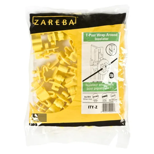 Miniatura 2 de Zareba Aislador Estándar de Poste en T de Ajuste Ceñido - ITY-Z - Paquete de 25 - Para Usar con Cercas Eléctricas - No Se Necesita Herraje - Incluye