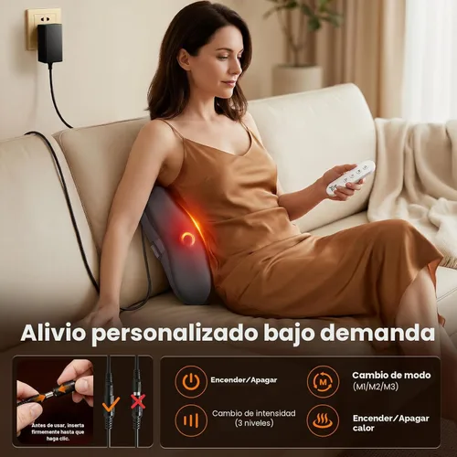 Miniatura 3 de BOB AND BRAD Masajeador de espalda inalámbrico con calor FSA elegible HSA, masajeador de espalda Shiatsu para aliviar el dolor de tejido profundo