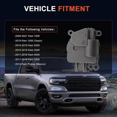 Miniatura 2 de Actuador de puerta de mezcla de aire HVAC para Dodge Ram 1500 2009-2021 Dodge Ram 2500/3500 2010-2019 Ram 4500/5500 2011-2019 - Actuador de puerta