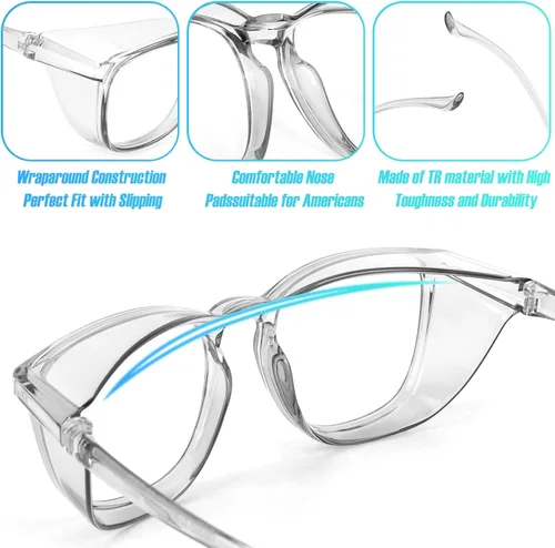 Miniatura 4 de 4 Pack Safety Glasses Goggles For Women Anti Fog, Cute Protective Eyewear for Nurses, ANSI Z87+ Anti-Blue Light