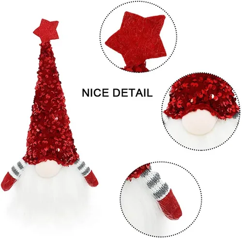 Miniatura 5 de GMOEGEFT Luces escandinavas de gnomo de Navidad con temporizador, gnomo sueco de Santa Tomte, decoración de Navidad nórdica, juego de 2