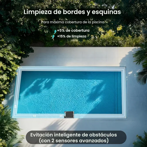 Miniatura 5 de AIPER Surfer S2 Robot de Limpieza de Superficie de Piscina con Energía Solar con Soporte de APP, Limpieza Continua 24/7, Modos de Carga Dual, Gris