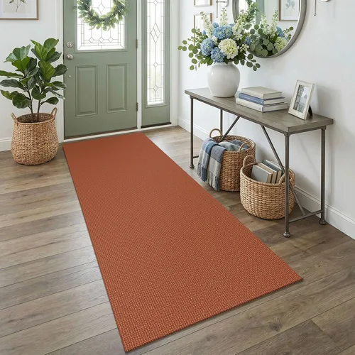 Miniatura 172 de EARTHALL Alfombra de pasillo 3x14 pies, alfombras lavables extra largas para pasillos, tejidas, antideslizante, alfombra trenzada para entrada