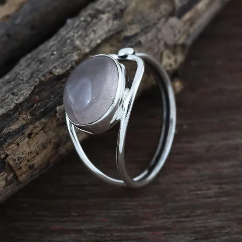 Miniatura 2 de Anillo de plata de ley 925 para mujer, anillo de piedras preciosas naturales, anillo de aniversario de plata de ley, juego de bisel