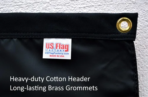 Miniatura 5 de US Flag Factory Bandera estadounidense de línea azul delgada de 3 x 5 pies (estrellas bordadas, rayas cosidas) para oficiales de policía, bandera