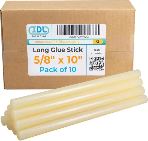 Miniatura 8 de IDL Packaging Barras de pegamento caliente de tamaño completo de 5/8 x 10 pulgadas para pistolas de pegamento, transparentes (paquete de 10)