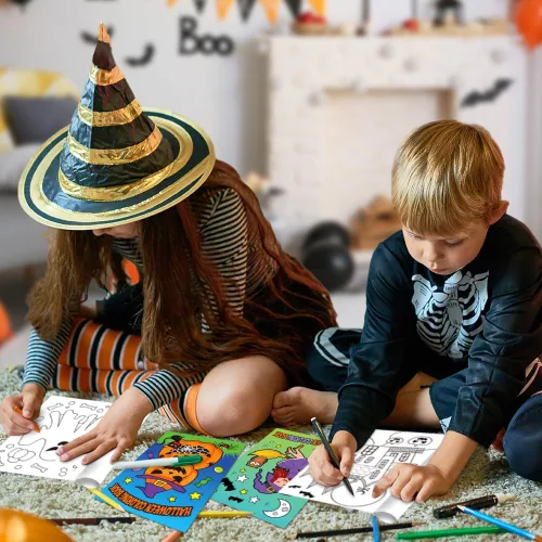 Miniatura 5 de ArtCreativity Libros para colorear de Halloween para niños, paquete de 36, mini folletos de 5 x 7 pulgadas, divertidos premios de Halloween