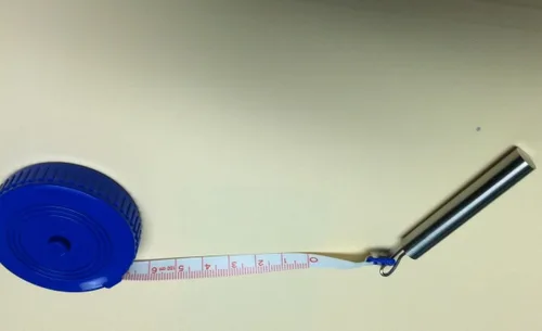 Physical Therapy Cinta métrica Gulick, azul, hoja de vinilo, bloqueo positivo, modelo 121201
