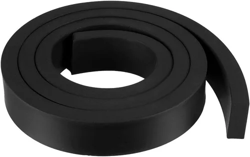Miniatura 64 de uxcell Tira de sello de goma rectangular maciza, 0.197 in de ancho, 0.118 in de grosor, 3.3 ft de largo, color negro
