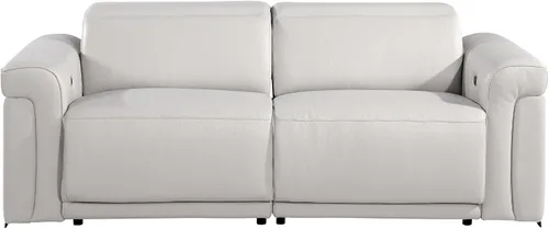 Miniatura 17 de Blackjack Furniture Mario - Sofá biplaza reclinable de cuero italiano de grano superior con reposacabezas y asientos ajustables, cargadores USB