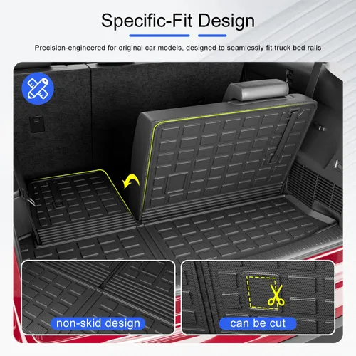 Miniatura 2 de Xipoo Alfombrilla de carga compatible con Toyota Highlander 2014-2019, alfombrilla de maletero para respaldo, forro de carga de repuesto