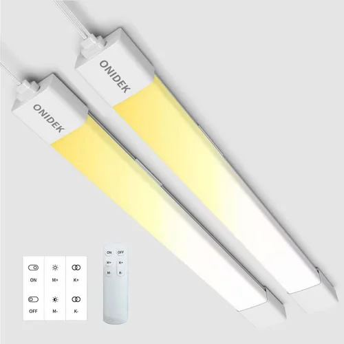 Miniatura 10 de ONIDEK Luces para debajo del gabinete con enchufe. 3000K-6500K atenuación y color. con panel de control inalámbrico y control remoto. 15 W 1500 lm
