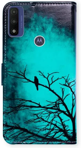 Miniatura 7 de Bcov Funda de piel con tapa para teléfono Motorola Moto G Pure/Power 2022 - Patrón de pájaro negro, ranura para tarjetas, bloqueo magnético, función