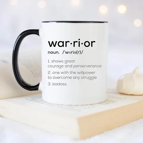 Miniatura 4 de YouNique Designs Taza con texto en inglés «Get Well Soon Warrior, 11 onzas», «Encouragement, Sobriety, Badass Women», «Proud Of You», taza