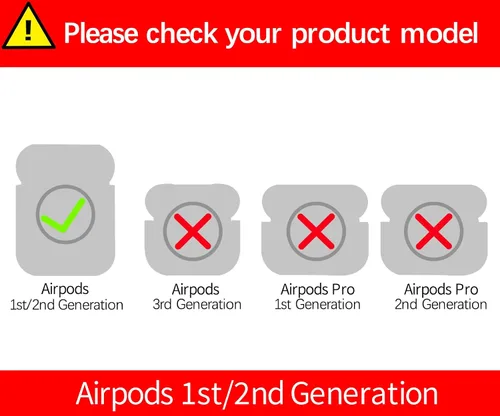 Miniatura 2 de Berkin Arts Funda compatible con AirPods de 1ª generación, funda para AirPods de 2ª generación, funda protetiva ultradelgada con llavero, arte