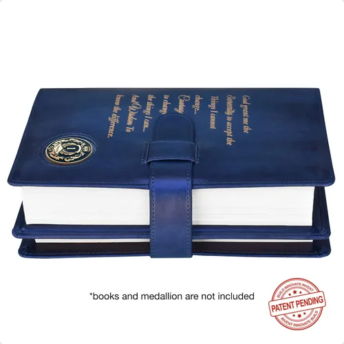 Miniatura 4 de GALILEO® Funda de libro doble AA grande y 12 pasos y 12 tradiciones Regalo AA Alcohólicos Anónimos Cuero PU Soporte para monedas Fundas