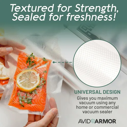 Miniatura 4 de Avid Armor Bolsas selladoras al vacío de 200 pintas, tamaño de 6 x 10 pulgadas, para guardar alimentos, selladores de aspiradora de comidas, sin