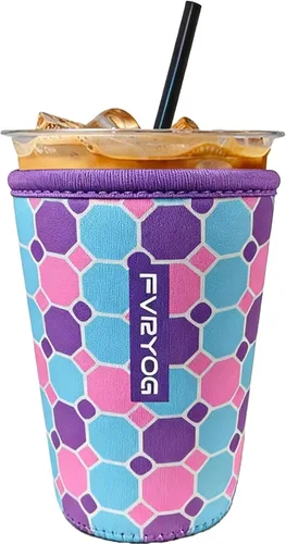 Miniatura 71 de Fundas de neopreno reutilizables aisladas para café helado, fundas para tazas de café helado, fundas para bebidas heladas y calientes