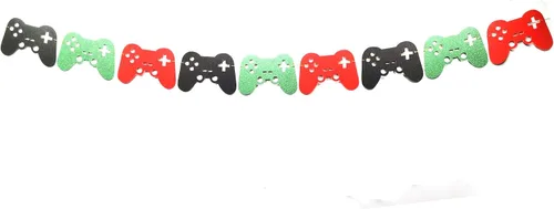 Miniatura 6 de Banner de controlador de videojuegos, guirnalda de controlador de videojuegos, decoraciones de fiesta de videojuegos, cumpleaños de videojuegos