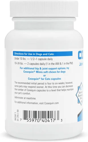 Miniatura 3 de Nutramax Cosequin Suplemento para la salud de las articulaciones, contiene glucosamina para perros y gatos pequeños, además de condroitina, apoya