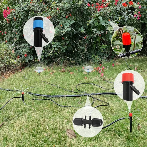 Miniatura 5 de Maotong Kit de Sistema de Riego por Goteo de 240 Pies, Sistema Automático de Riego y Nebulización de Jardín para Invernadero, Patio, Césped, Plantas