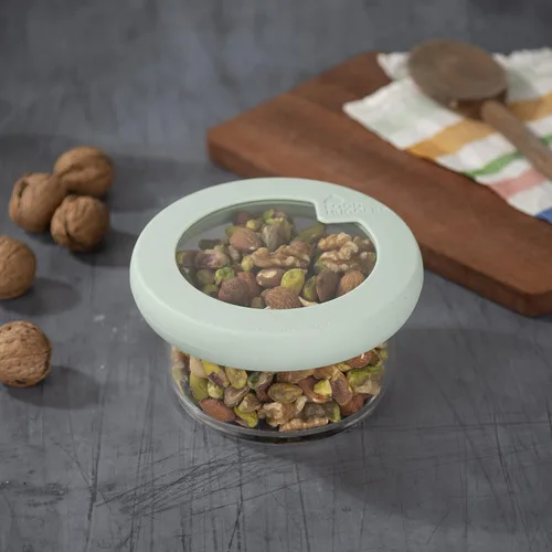 Miniatura 3 de Food Huggers Tapas de repuesto para recipientes de almacenamiento de vidrio, tapas de silicona y vidrio que no se agrietan, se adapta a la mayoría