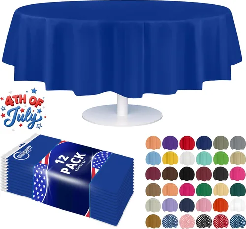 Miniatura 34 de Mantel de plástico de alta calidad - 54 in. x 108 pulgadas. Grandipity - Mantel rectangular (6 y 12 unidades), Agua (Aqua)