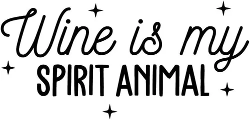 Miniatura 4 de Vinilo decorativo para pared, diseño de vino es mi espíritu animal, 10.5 x 22 pulgadas, humor moderno para adultos, cursiva, beber, hogar, sala