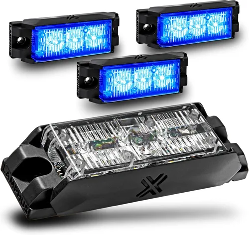 Miniatura 22 de LAMPHUS NanoFlare - Luz de advertencia estroboscópica de 5 pulgadas y 6 W, color blanco ámbar, luz de advertencia estroboscópica para parrilla