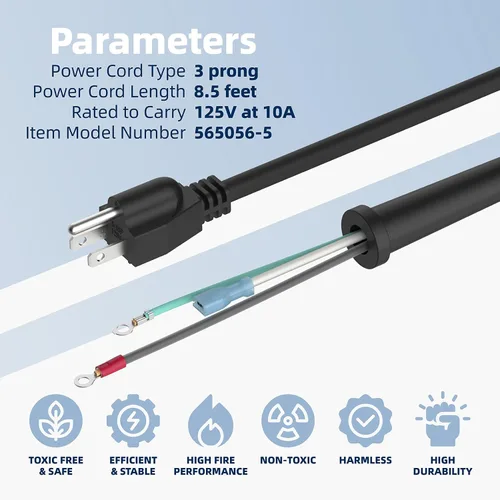 Miniatura 2 de 565056-5 - Cable de repuesto compatible con piezas de cable de alimentación Makita, pulidora de sierra circular, cable resistente para accesorios
