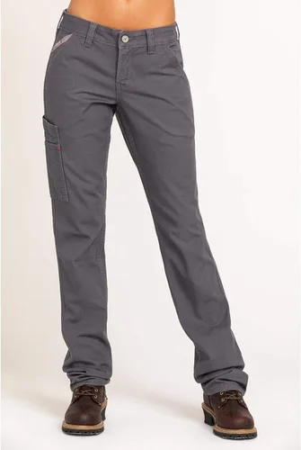 Miniatura 2 de ARIAT FR - Pantalón elástico DuraLight de lona apilable de pierna recta para mujer color gris hierro 27 Gris hierro