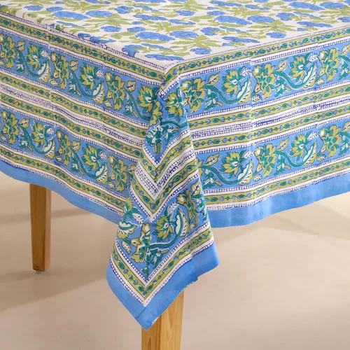 Miniatura 17 de Funda de mesa impresa a mano con diseño exquisito, tela de algodón premium, perfecta para comedor y decoración, mantel de mesa