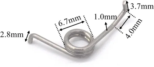 Miniatura 4 de Caña de pescar rueda de caída herramienta de reparación de resorte accesorio herramienta modificada Multi uso fianza resorte pequeño torsional 10