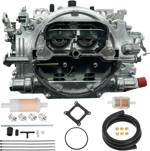 1825 18025 - Repuesto de carburador de 4 barriles para carburador Thunder AVS 650 CFM, acabado satinado, orificio cuadrado todoterreno
