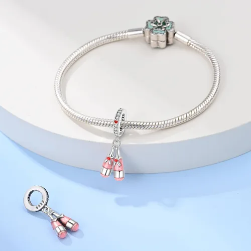 Miniatura 121 de LNQOBU Happy Life - Colgante para pulseras de abalorios, plata de ley 925 para mujer (con un espaciador de cuentas)