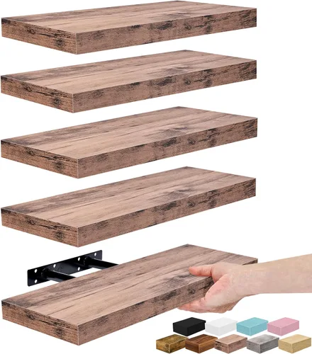 Miniatura 23 de Sorbus Estantes flotantes para pared, estante flotante de 16 pulgadas para cocina, dormitorio, sala de estar, baño, hogar y decoración de pared
