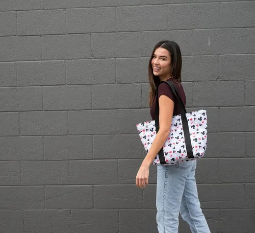 Miniatura 4 de Disney Bolsa de viaje con cremallera y estampado de iconos de Mickey y Minnie Mouse