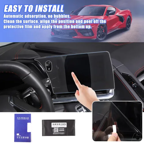 Miniatura 6 de Daeiclru - Protector de pantalla compatible con Chevrolet Corvette C8 2020-2023, película protectora de pantalla de navegación, película protectora
