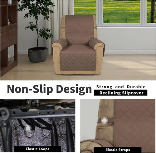 Miniatura 3 de Easy-Going - Funda reversible para silla reclinable, resistente al agua, protector de muebles con correas elásticas, para mascotas y niños