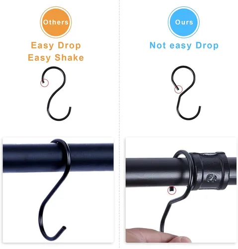 Miniatura 4 de Toallero industrial de tubería negra, toallero de baño de 33.4 pulgadas de largo, montado en la pared, resistente y grueso, organizador