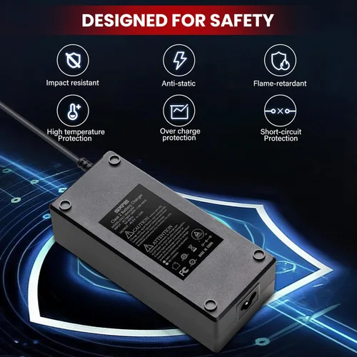 Miniatura 5 de Salida del cargador de batería de litio de 36 V 42 V 2 A para baterías de bicicleta eléctrica, cargador con conector jack DC2.1 (0.217 x 0.083 in)