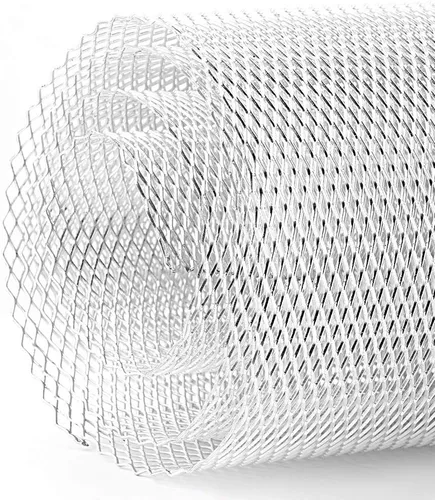 Miniatura 3 de Malla para parrilla de coche, 39.4 x 13.0 in de aleación de aluminio de color plateado, malla de 0.236 x 0.118 in, malla universal para parachoques