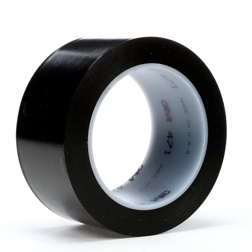 Miniatura 15 de 3M Cinta de vinilo 471, 3/4" x 36 yardas, 5.2 mil, negro (paquete de 48), cinta negra para piso, alternativa de pintura para marcado de piso