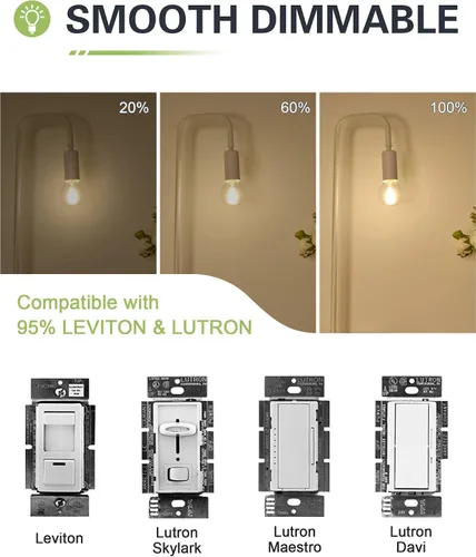 Miniatura 3 de Bombilla LED G16.5 E12 G16 1/2 bombilla LED redonda equivalente a 25 W, blanco cálido suave 3000K AC120V 200lm 2W G50 bombillas LED para ventilador