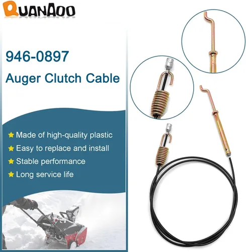 Miniatura 6 de Cable de control de barrena 946-0897 para máquinas MTD Craftsman Yard Machines Troy-Bilt Yard Man quitanieves compatible con MTD Built 2 etapas