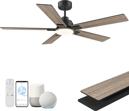 Miniatura 15 de Hoenofly Ventilador de techo inteligente de 42 pulgadas con control remoto de luces, control por aplicación y voz Alexa WIFI, motor CC reversible