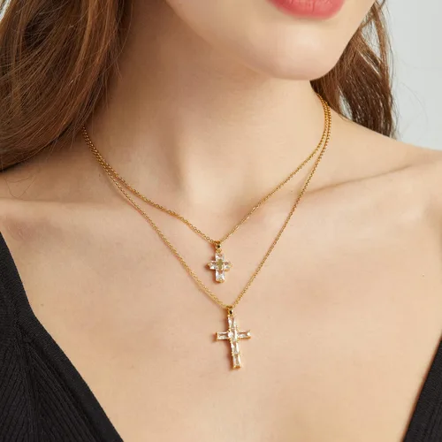 Miniatura 3 de Collar de Ojo Malvado para Mujer 18K Chapado en Oro Collar de Ojo Malvado en Capas Joyería de Ojo Malvado Hecha a Mano Collar de Protección