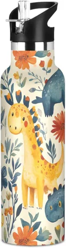 Miniatura 10 de Reusable Water Bottles with Straw Lid Nature Shark Pirate Style Vacuum Insulated Leakproof and BPA Free for Travel, Camping, Sports 06