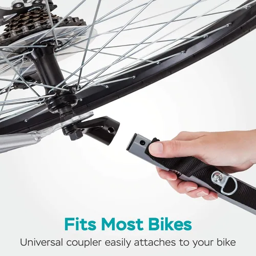 Miniatura 5 de Instep Quick-N-EZ - Remolque doble plegable detrás de la bicicleta para niños pequeños, se convierte en cochecito, para correr, dosel 2 en 1, Verde